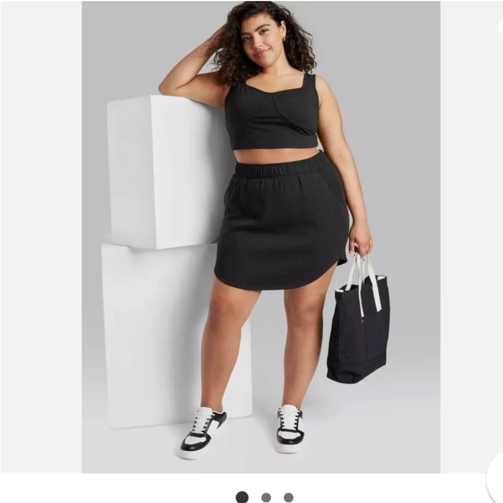 NWT Black Women’s Size 1x Wild Fable Sporty Skirt